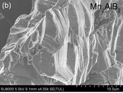 Mn2AlB2 MAB MXene Phase Powder SEM