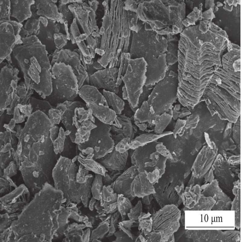 Mo4VAlC4 MXene Phase Powder SEM